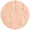 vidaXL Tampo de mesa redondo &Oslash;80x4 cm madeira de faia maci&ccedil;a