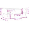 vidaXL Mesa de centro 104x60x35cm derivados de madeira cinzento sonoma