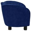 vidaXL Sof&aacute; para c&atilde;es 66x43x40 cm pel&uacute;cia azul