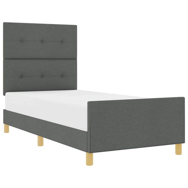 vidaXL Estrutura da Cama Cinzento escuro 80 x 200 cm tecido
