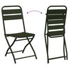vidaXL Conjunto bistro 3 pcs Verde-escuro Aço