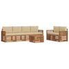 vidaXL Conjunto de Sof&aacute;s para Exterior 7 unid. Natural e Bege