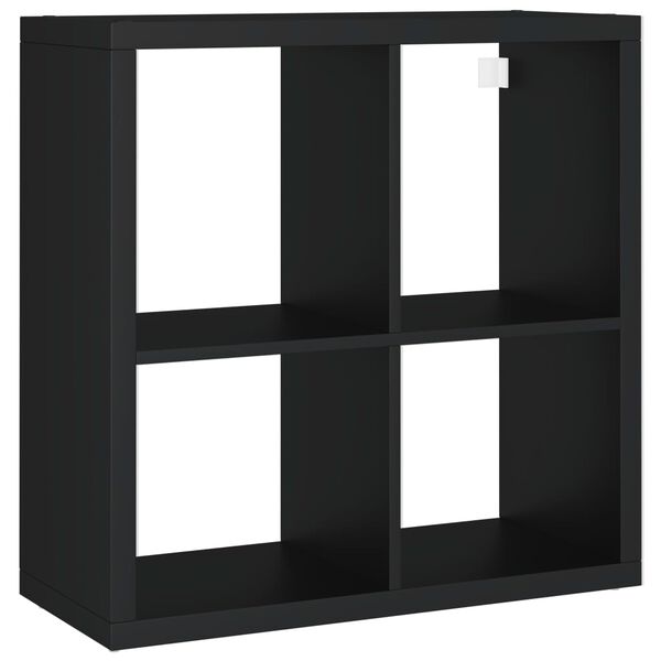 vidaXL Prateleira/estante cubo para parede 69,5x29,5x69,5cm MDF preto