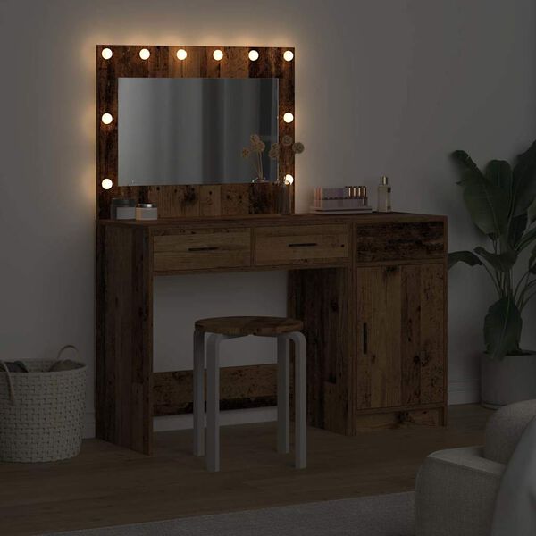 vidaXL Mesa de vestir com gaveta 2 pcs Castanho 40 x 41 x 75 cm