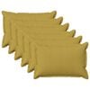 vidaXL Almofada 6 unid. HOUTEN Verde Claro 40 x 60 cm Linho Sint&eacute;tico