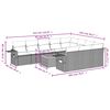 vidaXL 11 pcs conjunto sof&aacute;s de jardim c/ almofad&otilde;es vime PE preto