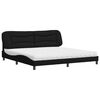 vidaXL Cama com colch&atilde;o Hvar 200x200 cm tecido preto