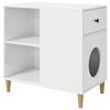 vidaXL Casa para Gatos Branco Brilhante 72 x 42,5 x 70 cm