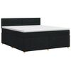 vidaXL Cama box spring com colch&atilde;o Preto 140 x 200 cm Tecido