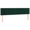 vidaXL Cama box spring c/ colch&atilde;o/LED 160x200 cm veludo verde-escuro