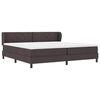 vidaXL Cama Box com colch&atilde;o Marrom Escuro 200 x 200 cm tecido