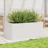 vidaXL Vaso/floreira de jardim 110x60x45,5 cm pinho maci&ccedil;o branco