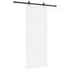 vidaXL Porta Deslizante Branco e Preto 93 x 232 cm