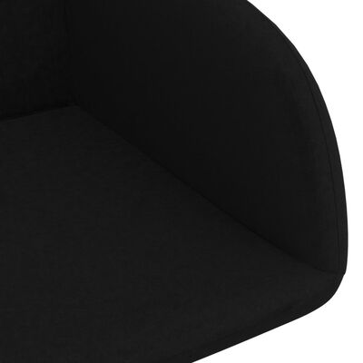vidaXL Cadeira de jantar giratória veludo preto
