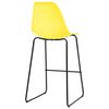 vidaXL 5 pcs conjunto de bar pl&aacute;stico amarelo