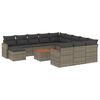 vidaXL Patio Sofa Set 11 lugar Grey
