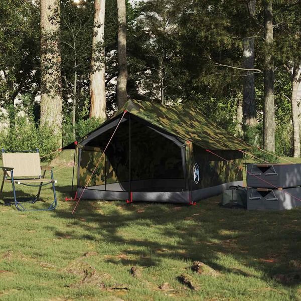 vidaXL Tenda para campismo para 2 pessoas imperme&aacute;vel camuflagem