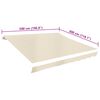 vidaXL Lona para toldo creme 500x300 cm