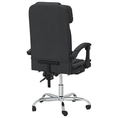 vidaXL Cadeira escritório massagens reclinável couro artificial preto