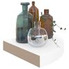 vidaXL Prateleira de canto flutuante branco brilhante 25x25x3,8 cm MDF