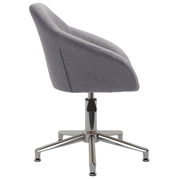 vidaXL Cadeiras de jantar giratórias 4 pcs tecido cinzento-claro