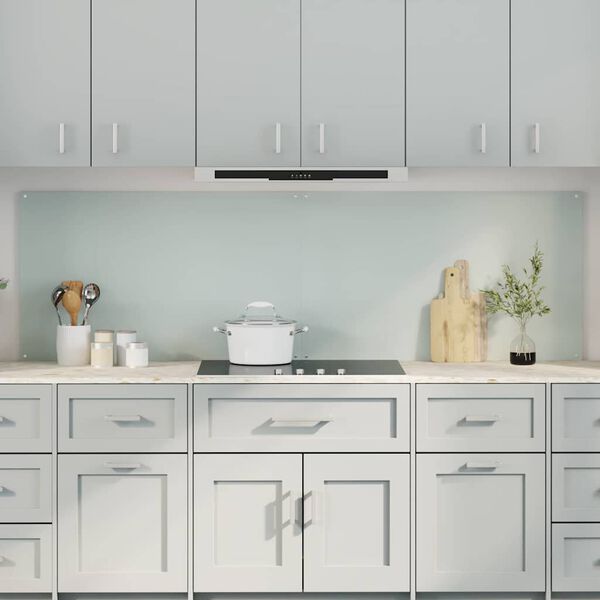 vidaXL Prote&ccedil;&atilde;o de Cozinha 2 pcs Branco 100 x 60 cm vidro temperado