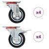 vidaXL 8 pcs rodas girat&oacute;rias 75 mm