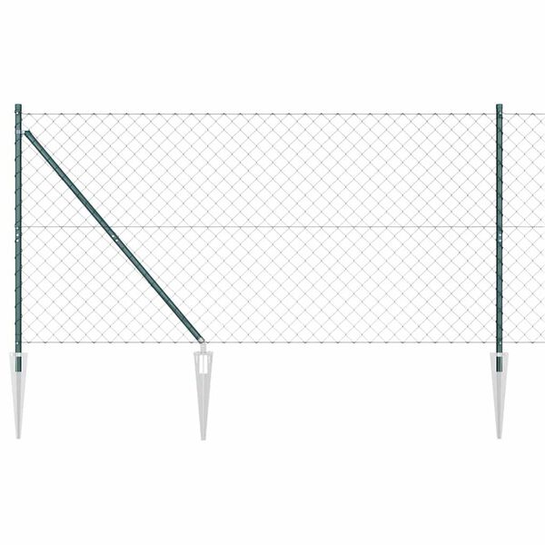 vidaXL Poste de Cerca Verde 10 x 1,2 m (malha 60 x 60 mm) A&ccedil;o e PVC