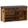vidaXL Banco sapateira 82x32x45,5 cm derivados madeira madeira velha