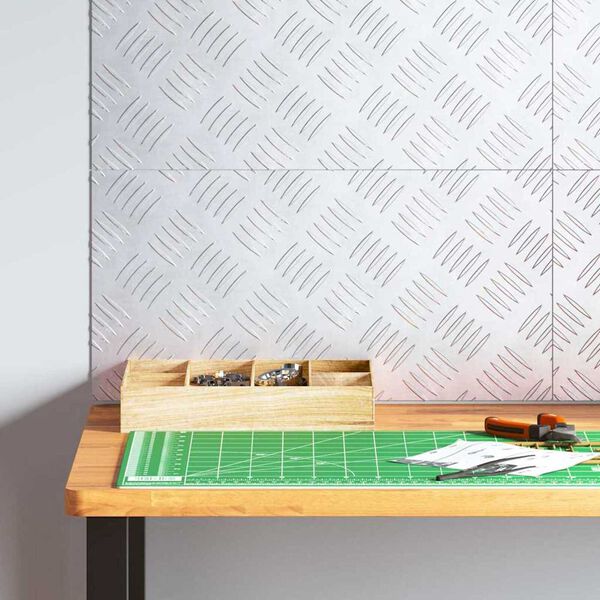 vidaXL Degrau Retangular 4 pcs Prateado 50 x 25 cm Alum&iacute;nio