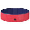 vidaXL Piscina Dobr&aacute;vel para C&atilde;es Vermelho 80 x 80 x 20 cm PVC
