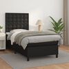 vidaXL Cama com molas/colch&atilde;o 80x200 cm couro artificial preto