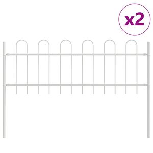vidaXL Cerca para Jardim 2 pcs Branco 3,4 x 0,6 m
