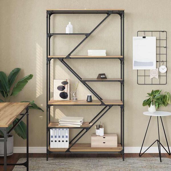 vidaXL Estante Carvalho Artesanal 91 x 36 x 176 cm Madeira processada