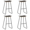 vidaXL Bancos de bar 4 pcs couro artificial preto