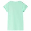 T-shirt infantil verde brilhante 92