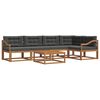 vidaXL Conjunto de Sof&aacute;s para Exterior 6 unid. Natural e Antracite