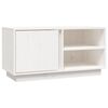 vidaXL M&oacute;vel de TV 80x35x40,5 cm madeira de pinho maci&ccedil;a branco