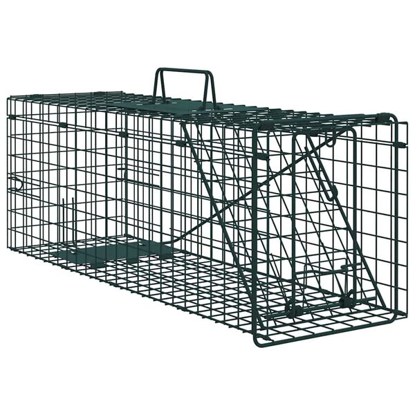 vidaXL Armadilha para Animais Verde 61 x 20 x 21,5 cm A&ccedil;o