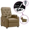 vidaXL Poltrona massagens reclin&aacute;vel el&eacute;trica couro artif. cappuccino