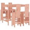 vidaXL 5 pcs conjunto de bar para jardim madeira de douglas maci&ccedil;a