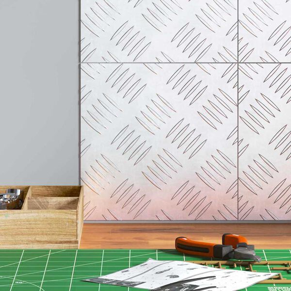 vidaXL Degrau Quadrado 4 pcs Prateado 20 x 20 cm Alum&iacute;nio