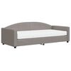 vidaXL Sof&aacute;-cama com colch&atilde;o 90x200 cm tecido cinzento-acastanhado