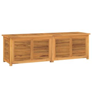 vidaXL Caixa de arruma&ccedil;&atilde;o para jardim com saco 175x50x55cm teca maci&ccedil;a