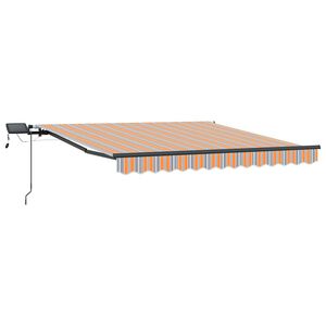 vidaXL Toldo Retr&aacute;til Manual Multicolor 300 x 250 cm tecido
