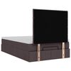 vidaXL Estrutura de cama otomana com colch&atilde;o 120x190cm castanho escuro