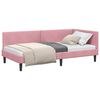 vidaXL Estrutura de Cama de Canto Rosa 90 cm x 190 cm Veludo