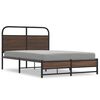 vidaXL Estrutura cama s/ colch&atilde;o derivados madeira carvalho castanho