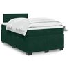 vidaXL Cama boxspring com colch&atilde;o 120x200 cm veludo verde-escuro