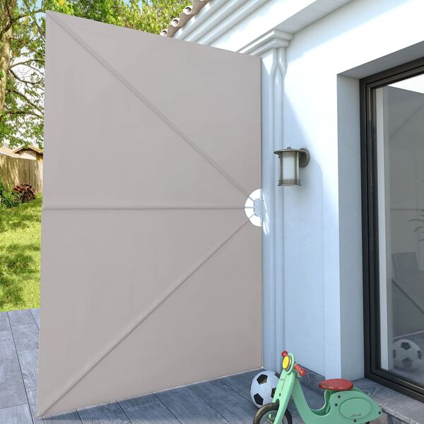 vidaXL Toldo lateral dobrável para terraço 300x200 cm creme